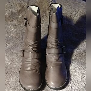 The Miz Mooz Pasha Women's Mid Calf Boots in Graphite Gray